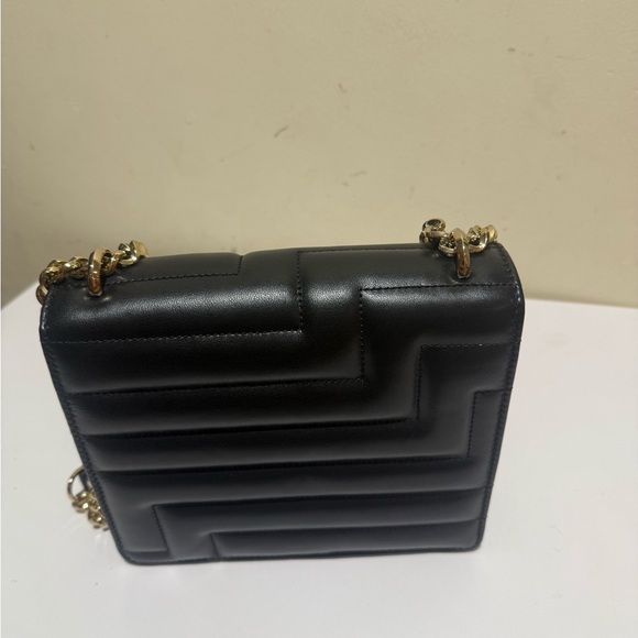 Jimmy Choo Leather Avenue Quad quilted shoulder bag Black Leather, Gold, New - Picture 7 of 13